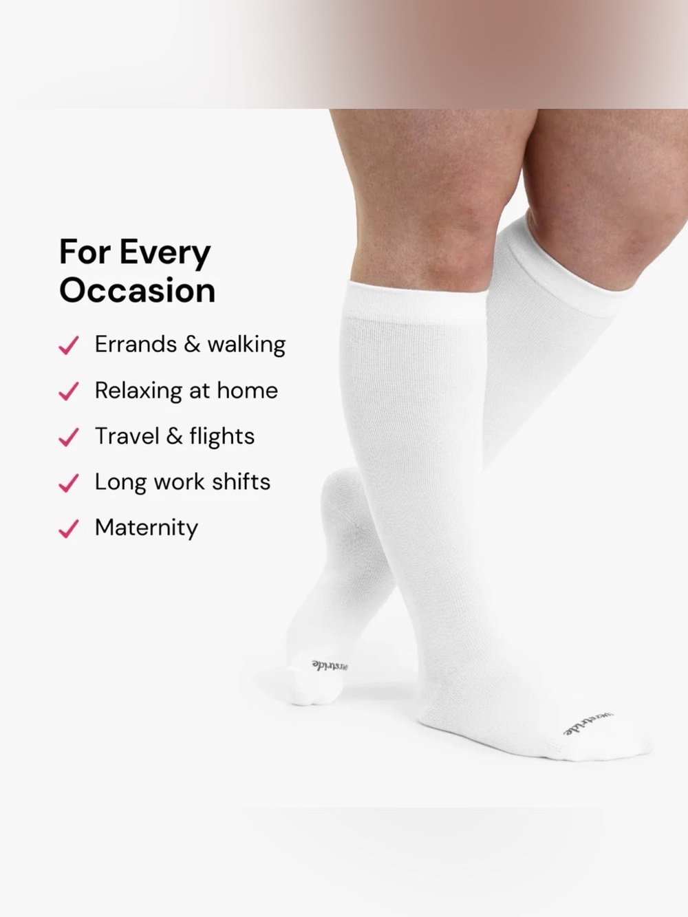 Everstride Bamboo Wide Compression Socks | XL | Navy Blue - Picture 9 of 9